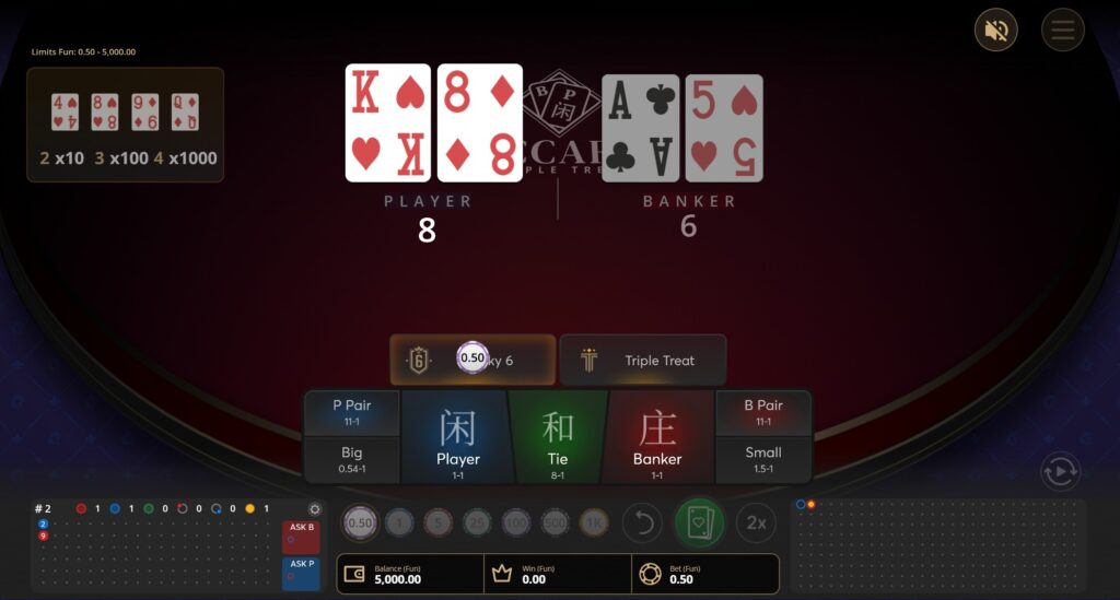 Baccarat-Triple-Treat-online-KikoBet