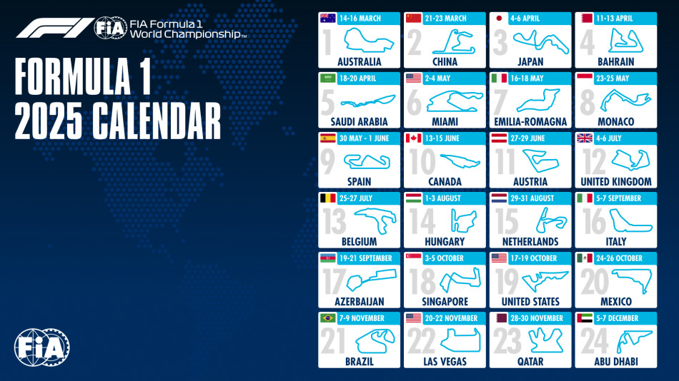 formula 1 2025 calendario