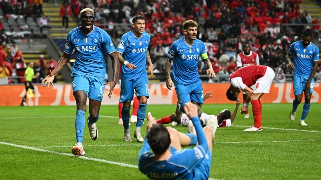 SC Braga 1-2 Napoli Champions League 2023-24