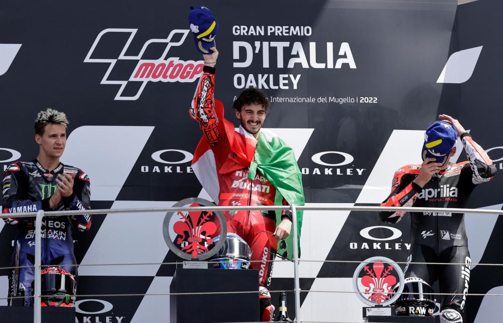 Bagnaia holds off Quartararo to win Italian Grand Prix